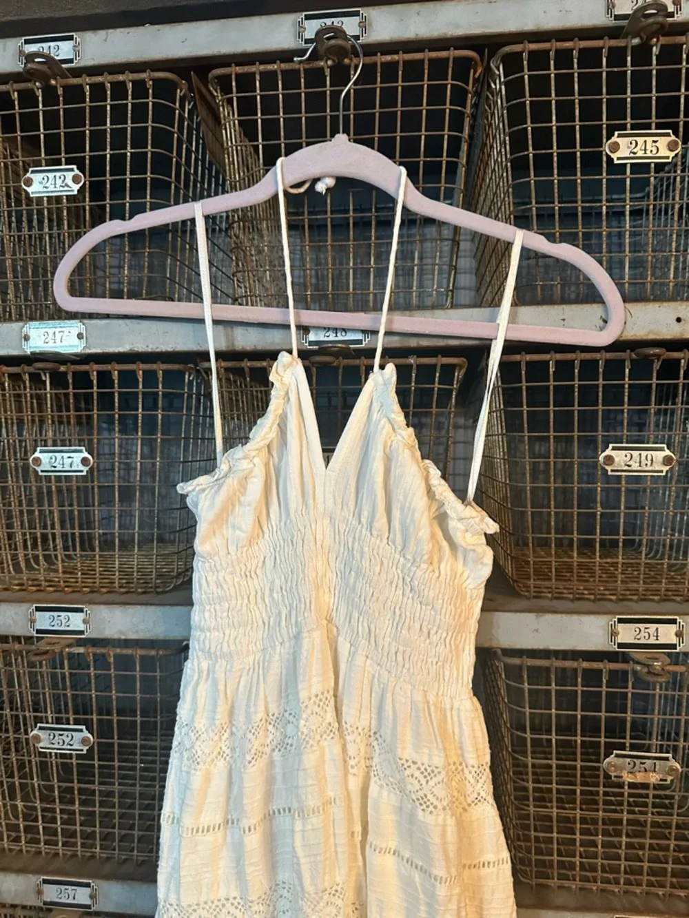 Maeve by Anthropologie White Strapless Smocked Midi Dress Size XSP 38440